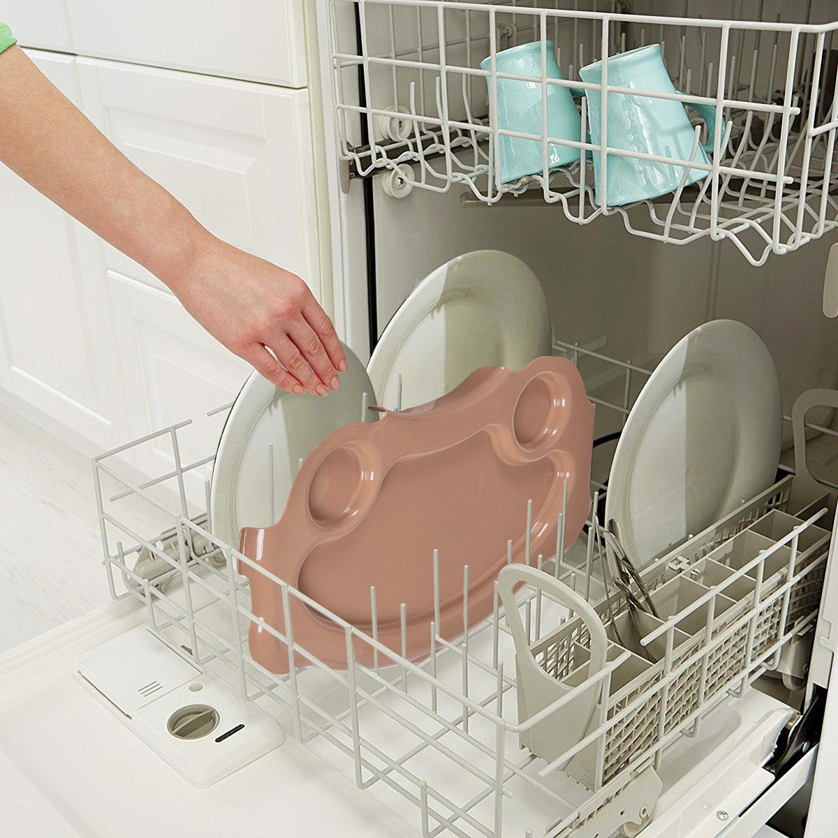KOMFOTTEU Hochstuhl Kinder, höhenverstellbarer Babystuhl, Rückenlehne & Sitzkissen
