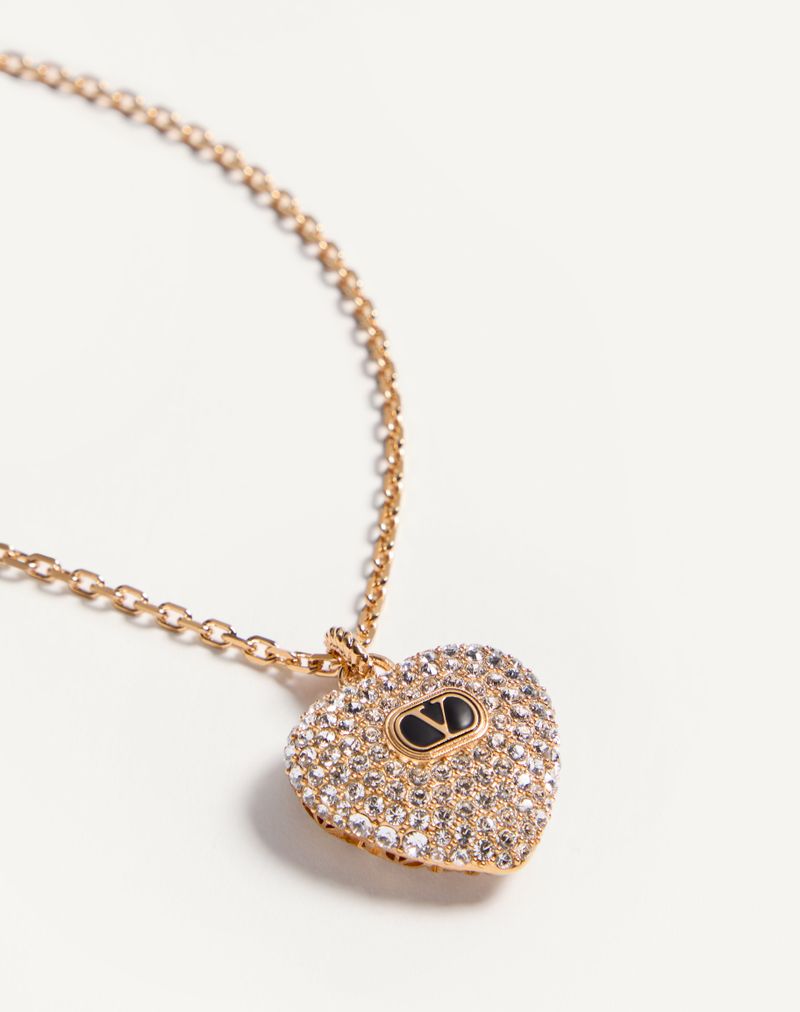 Coeur Royal halskæde i metal, emalje og Swarovski® krystaller