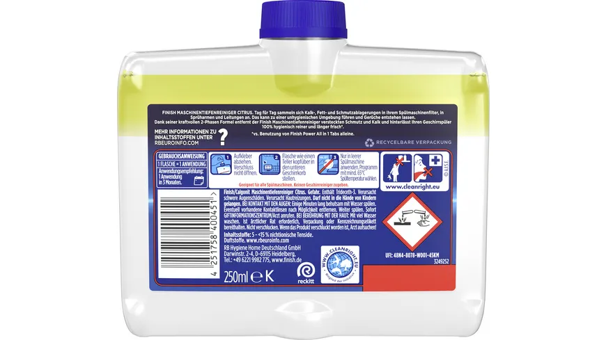 Finish Maschinentiefenreiniger Citrus 250 ml