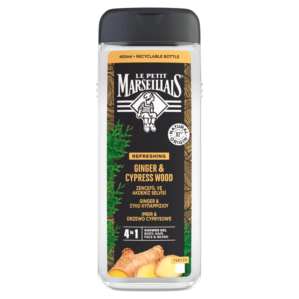 Le Petit Marseillais 3-in-1 dušo želė, imbieras ir kiparisas