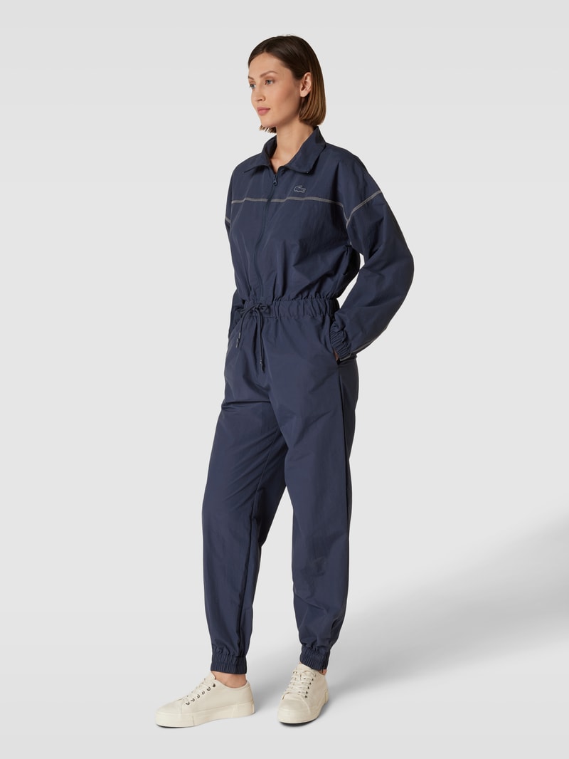 Jumpsuit mit Stehkragen in marineblau