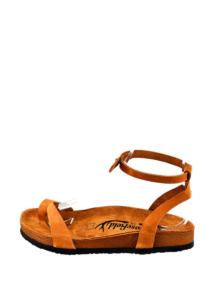 Moosefield Leder-Sandalen in Braun günstig kaufen
