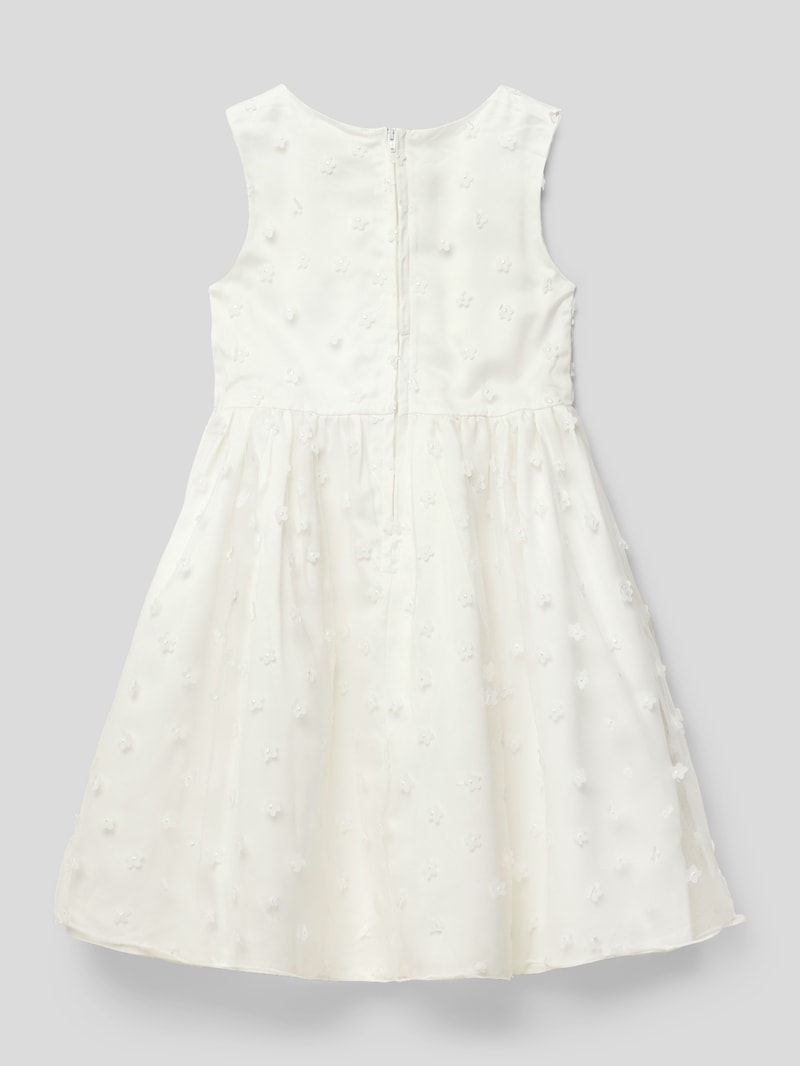 Kleid mit Motiv-Applikationen in ecru
