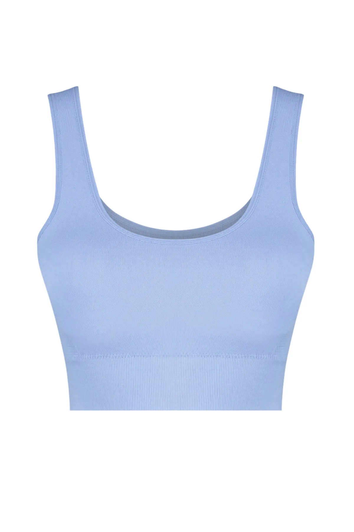 Trendyol Collection  Blauer nahtloser/nahtlos unterstützter/formender gestrickter Sport-BH TWOAW23SS00019