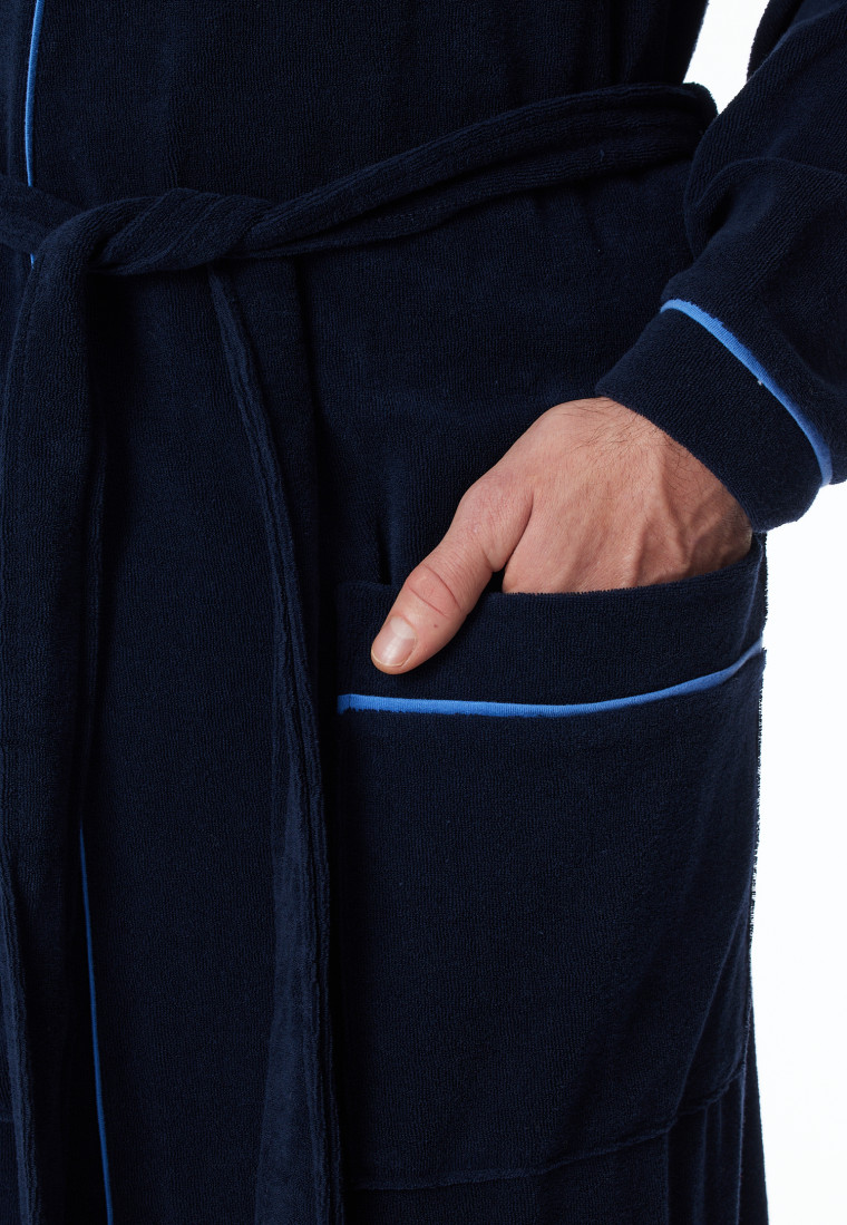 Bademantel Frottee navy - Roger Moore