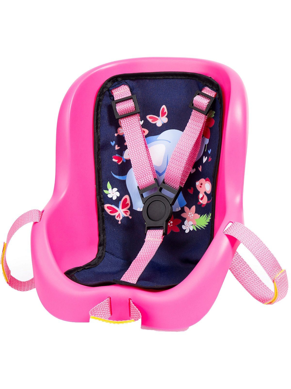 Bayer Lernspielzeug Puppen Fahrradsitz mit Elefanten Design - Puppenzubehör, Puppenfahrradsitz mit Elefanten Motiv