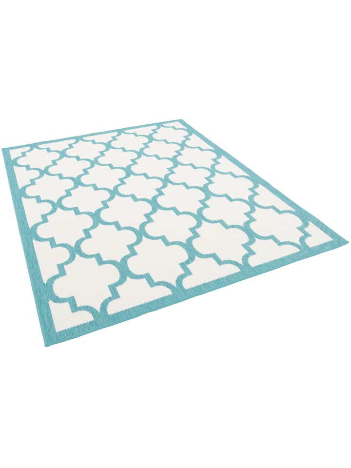 Pergamon In- und Outdoor Teppich Beidseitig Cape Cod Fliesenoptik in Mintgrün günstig kaufen