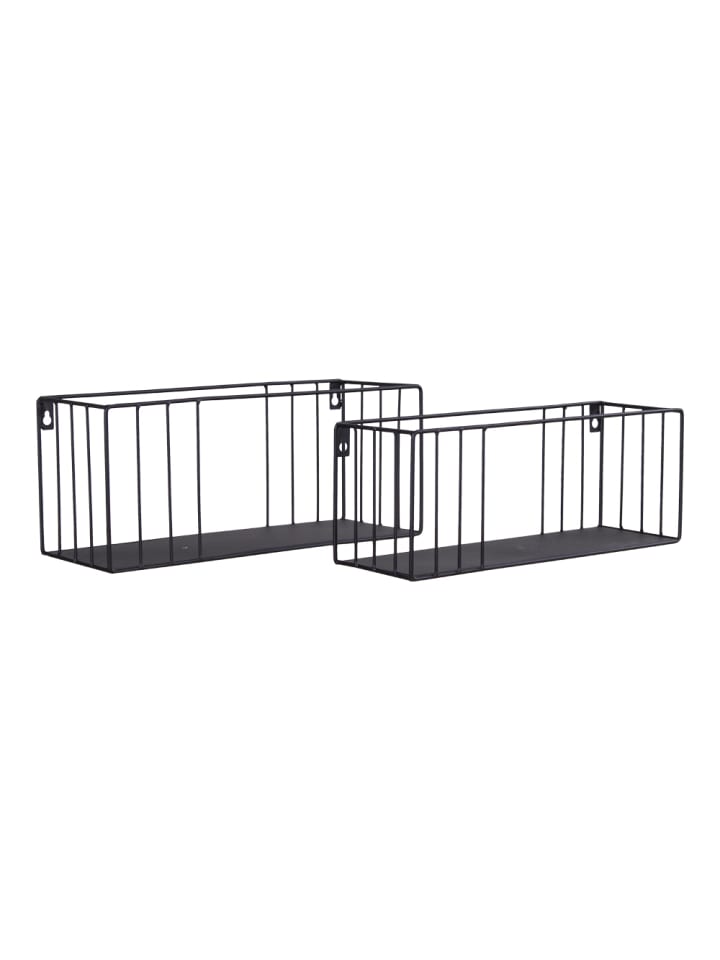 House Nordic Regal PAOLO Schwarz Metall 2 er Set günstig kaufen onesize