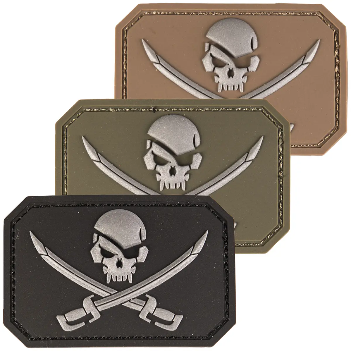 Patch 3D Skull with swords versch. Farben