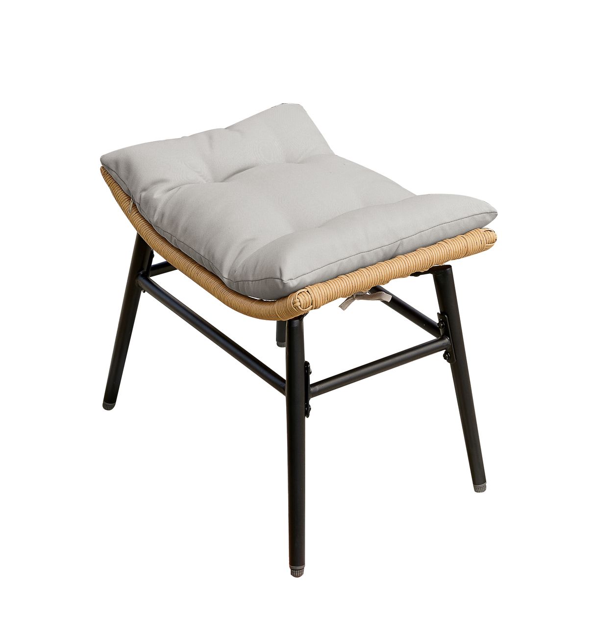 Happy Home Happy Home Rattan Balkonset 3 tlg. Sitzgruppe Gartenset mit Sitzkissen HGS57-BEI Beige