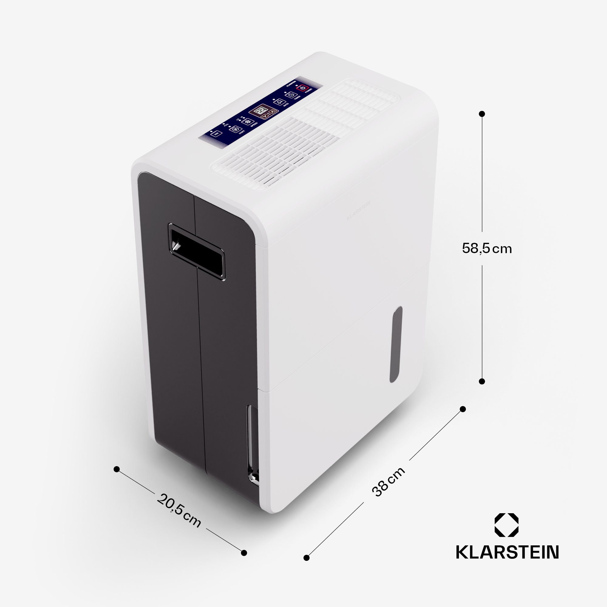 Klarstein Luftentfeuchter DryFy Pro 20 Luftentfeuchter, elektrisch 20l/d 4 L Wasser Tank