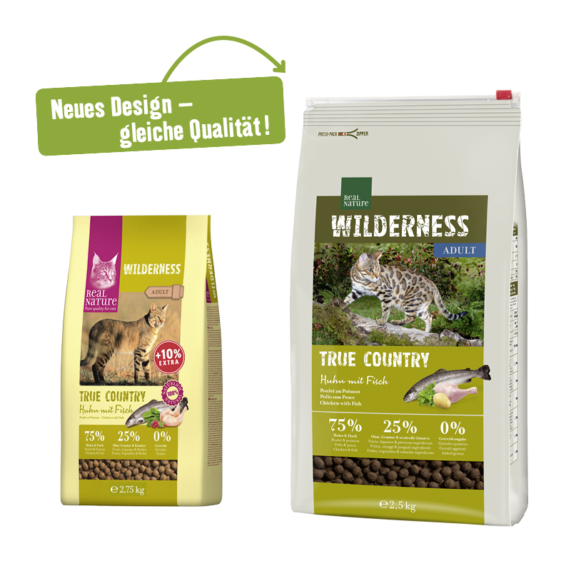 REAL NATURE Trockenfutter REAL NATURE WILDERNESS True Country Adult Huhn mit Fisch 2,5 kg