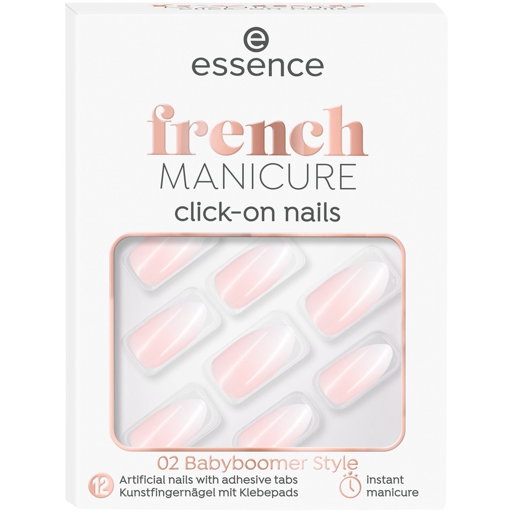 essence french Manicure click-on nails autocollants Faux Ongles