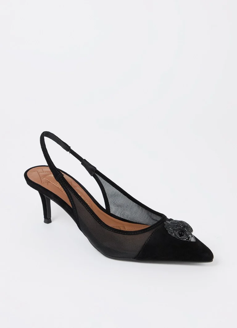 Kurt Geiger Belgravia -verkkokantalaukku mokkanahkaisilla yksityiskohdilla