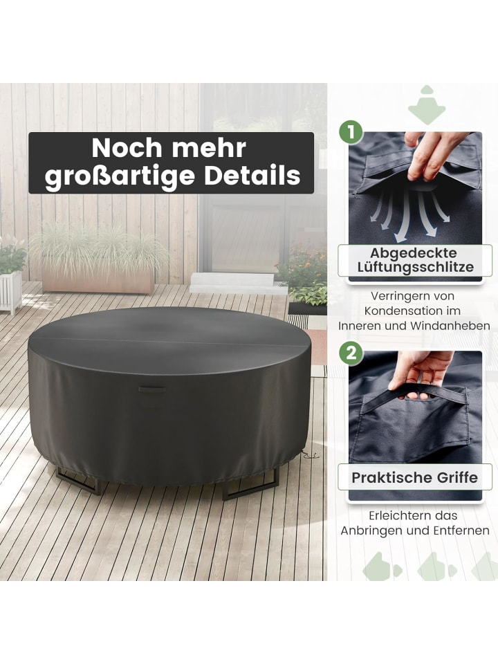 COSTWAY Abdeckung für Gartenmöbel 213x70cm in Schwarz günstig kaufen onesize