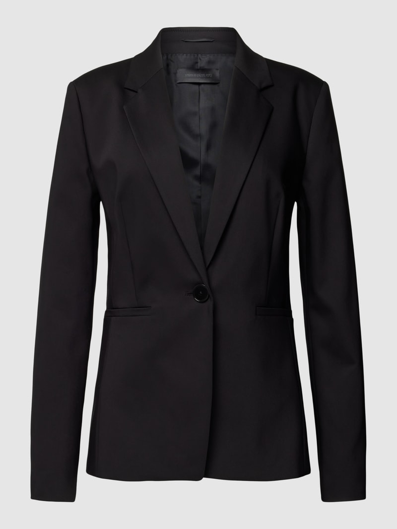 Blazer mit Knopfverschluss und Eingrifftaschen Modell 'TECHNO' in schwarz