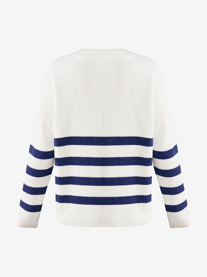 Mexx Pullover in Weiß/ Dunkelblau günstig kaufen