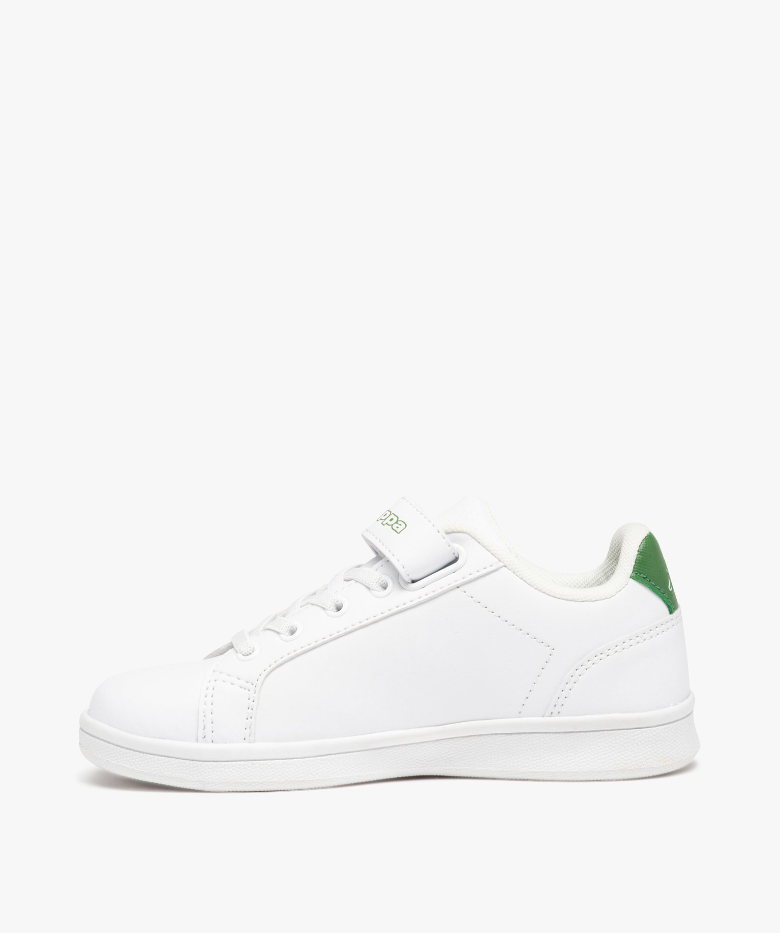 Baskets Garçon à scratch et lacets élastiques - Kappa blanc | GEMO