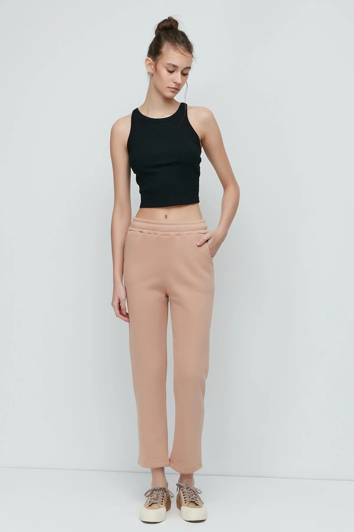 C&City  Jogginghose mit geradem Bein 901 Creme