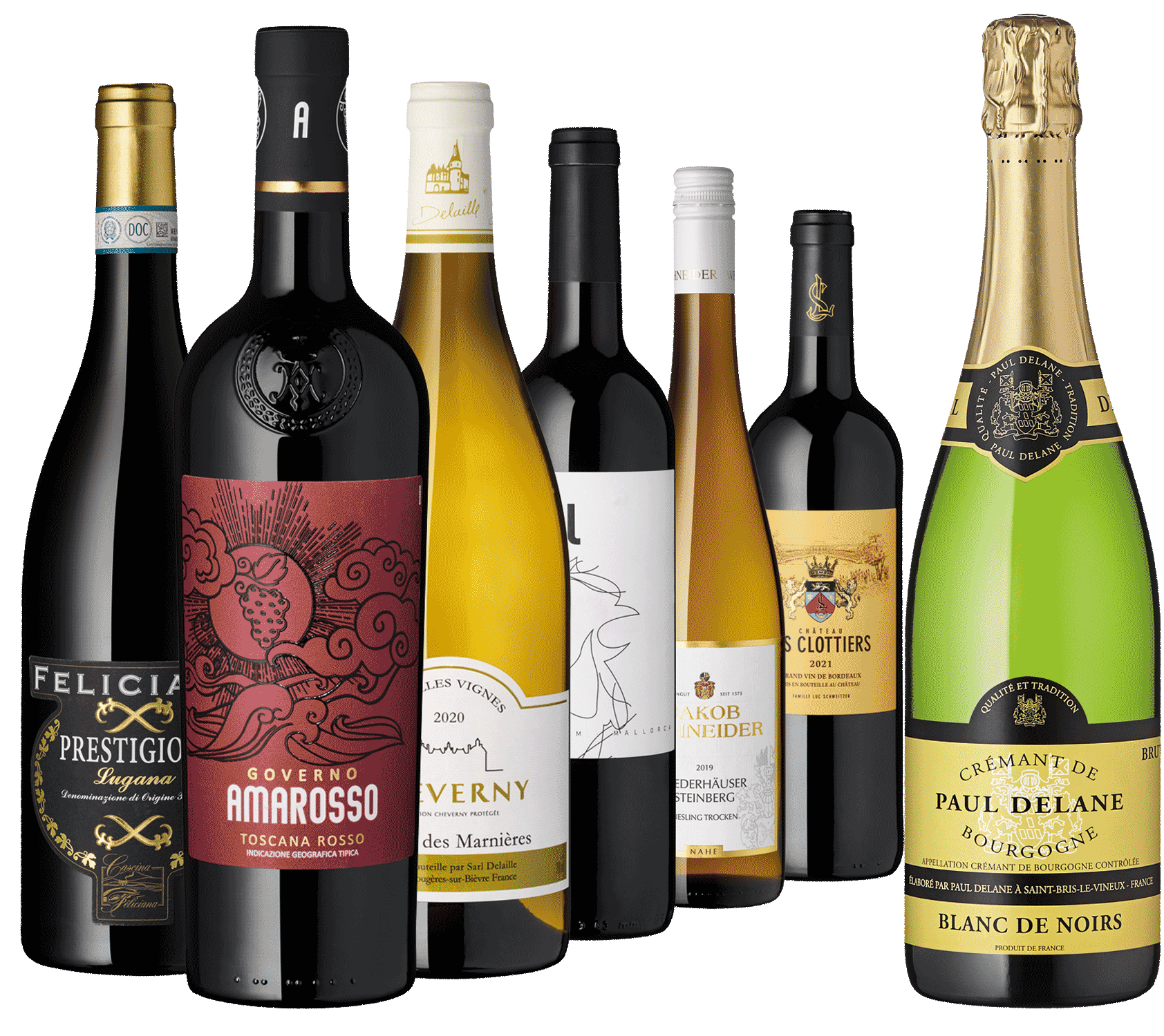 Verschiedene Wein Abo Premium Winter 2023