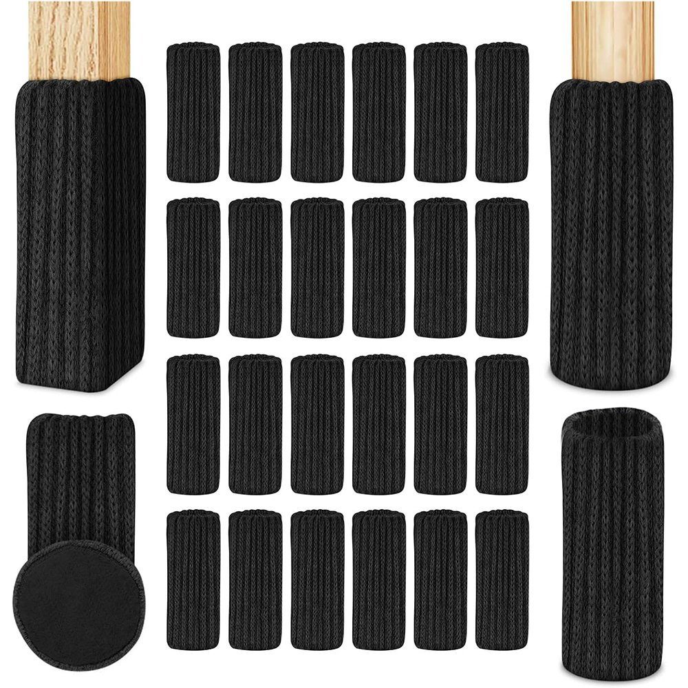Zimtky Stuhlsocke 24 × Stuhlsocken, Elastisch Möbelsocken Antirutsch-Pads Dekoration