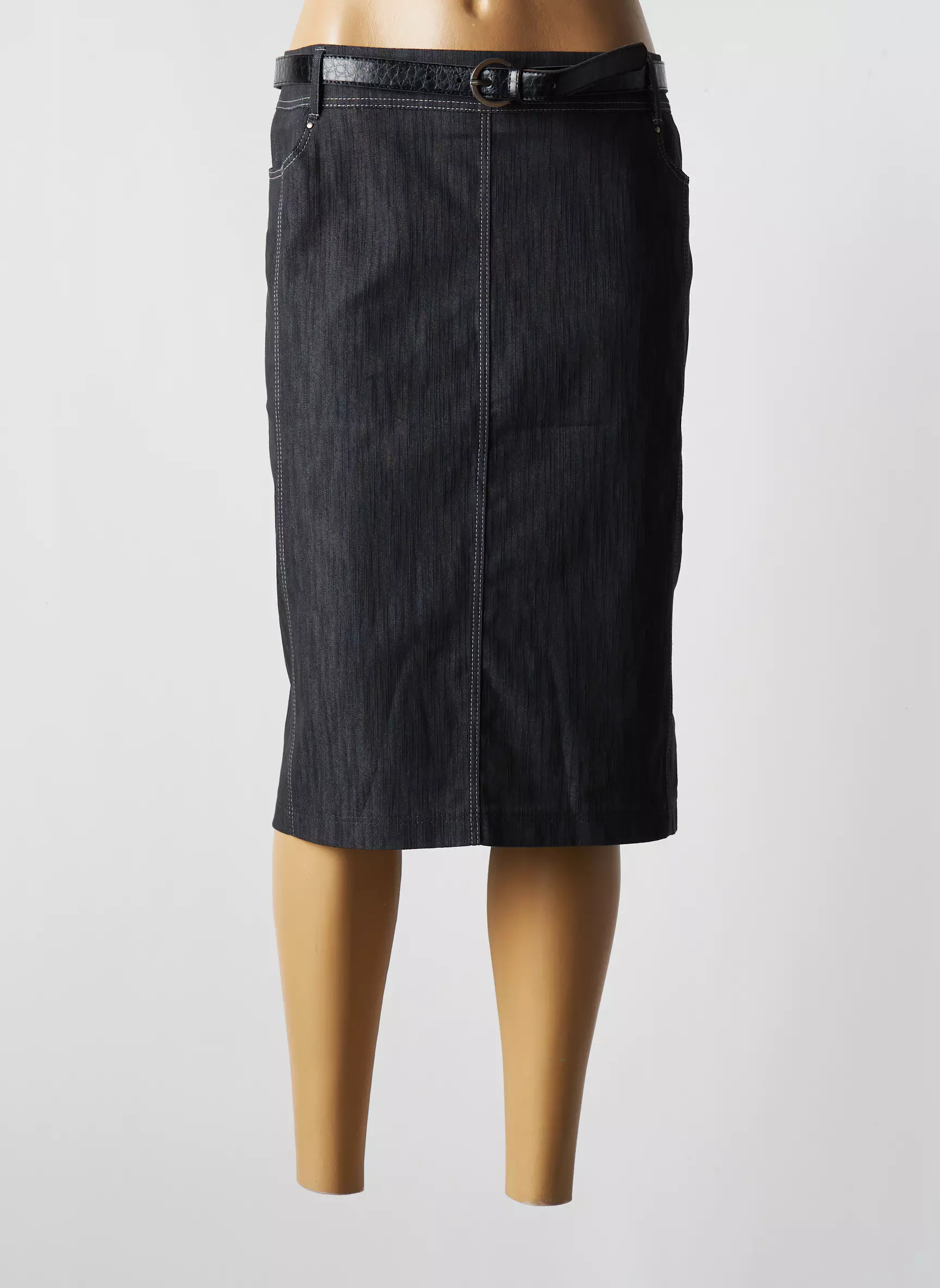 Lebek Jupes Mi Longues Femme couleur gris