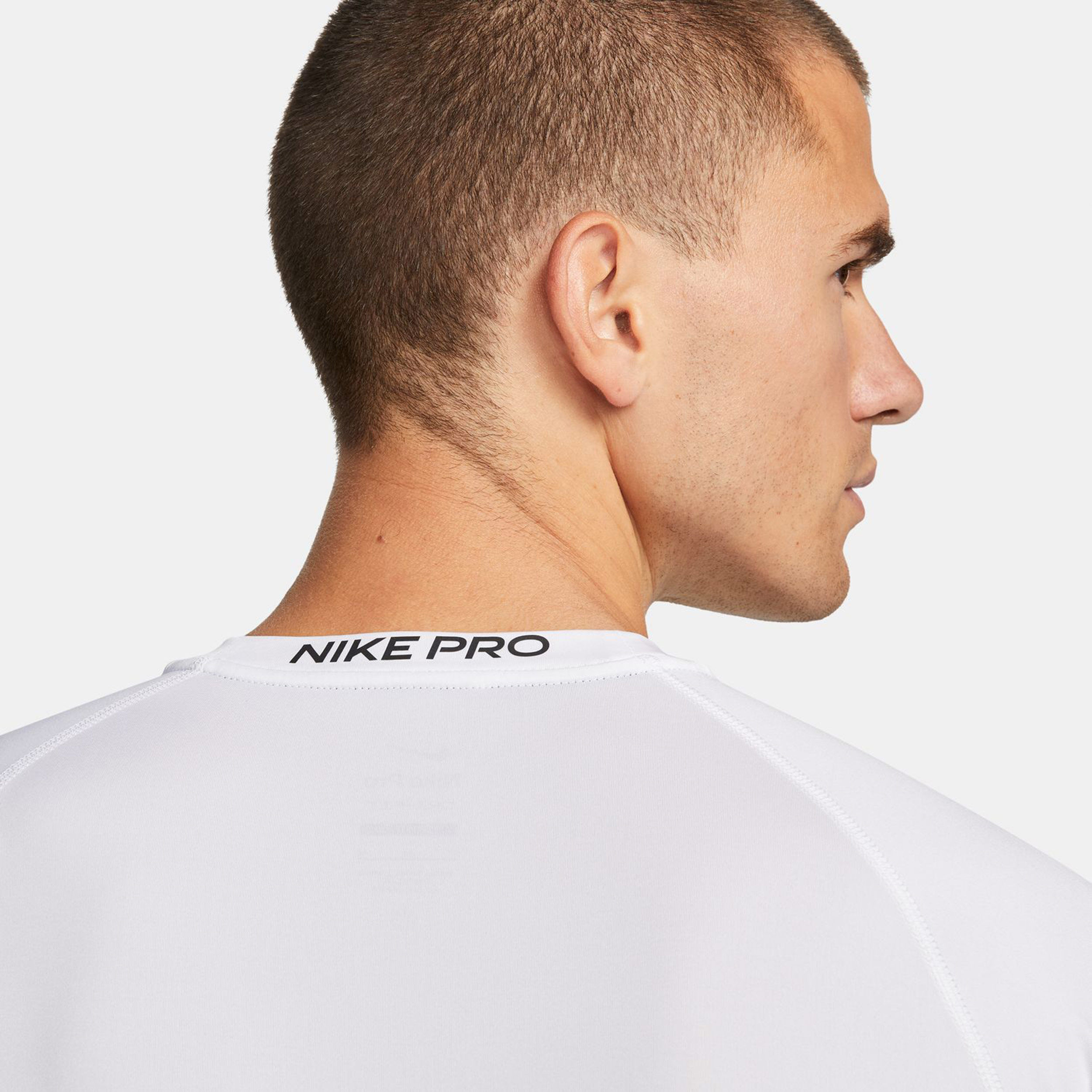 Dri-Fit Pro Tight Fitness Longsleeve Herren - Weiß, Schwarz
