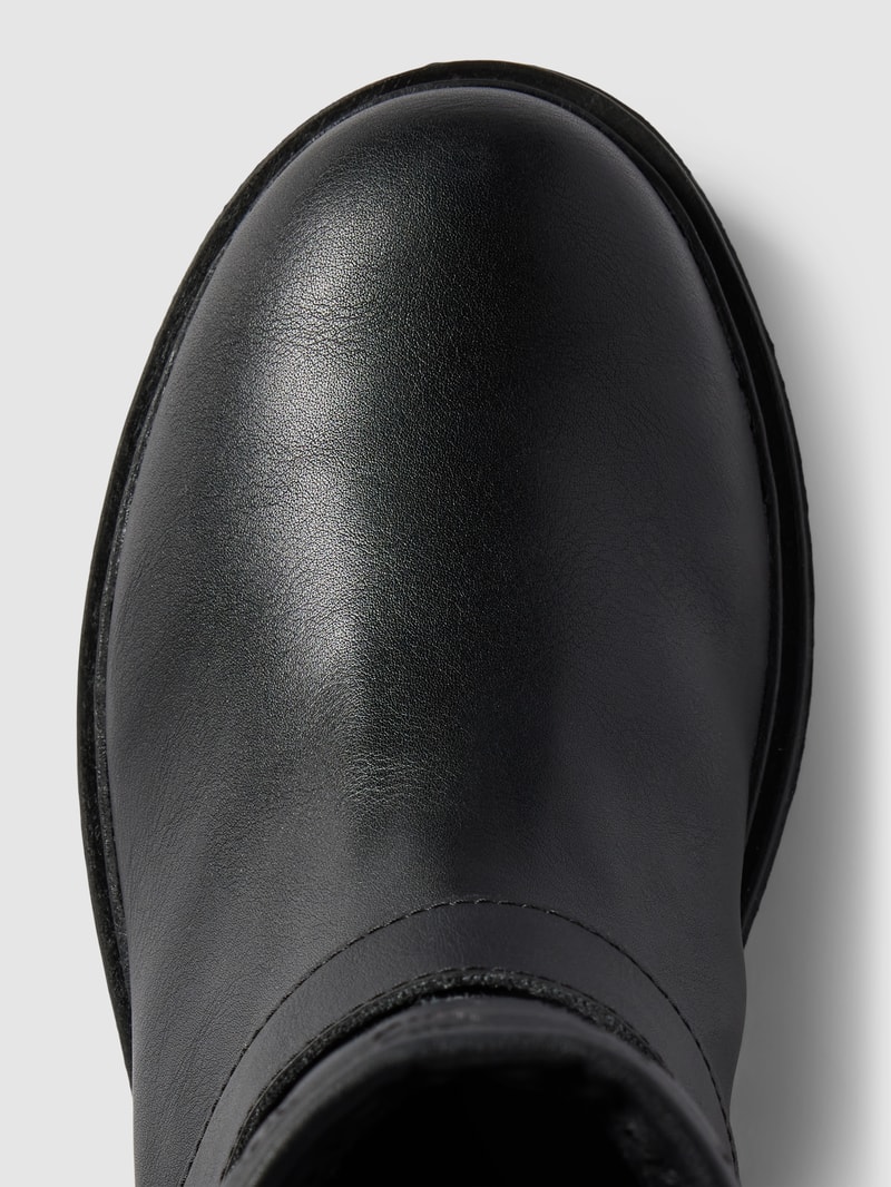 Stiefeletten mit Strukturmuster in schwarz