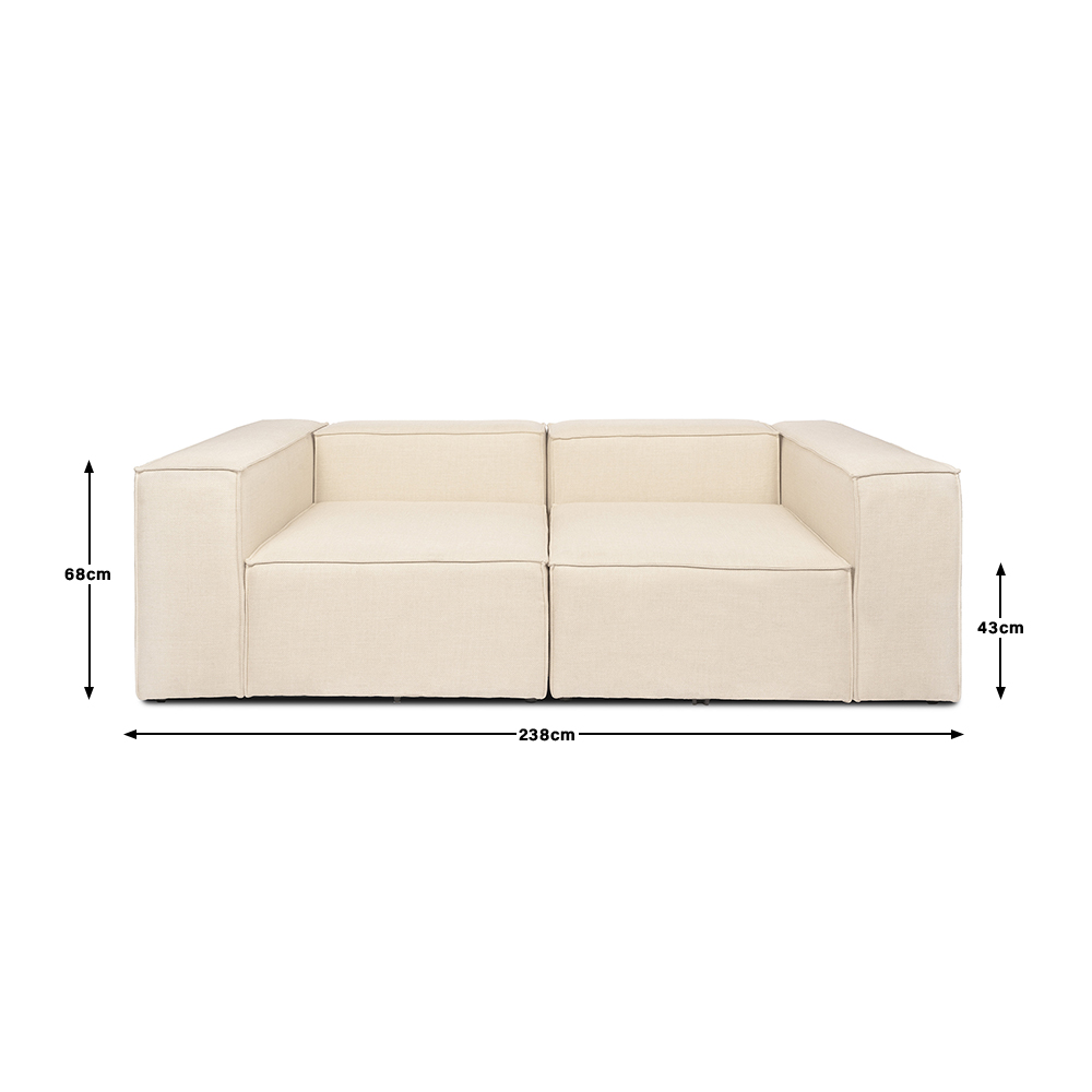 Home Deluxe Modulares Sofa VERONA - S beige