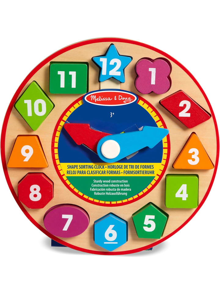 Melissa & Doug Holzuhr mit Formen zum Sortieren 13 Teile günstig kaufen onesize
