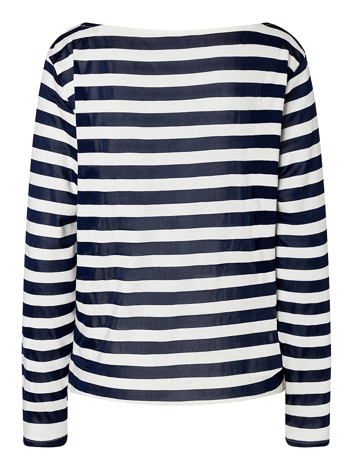 Timezone Pullover in Dunkelblau/ Weiß günstig kaufen