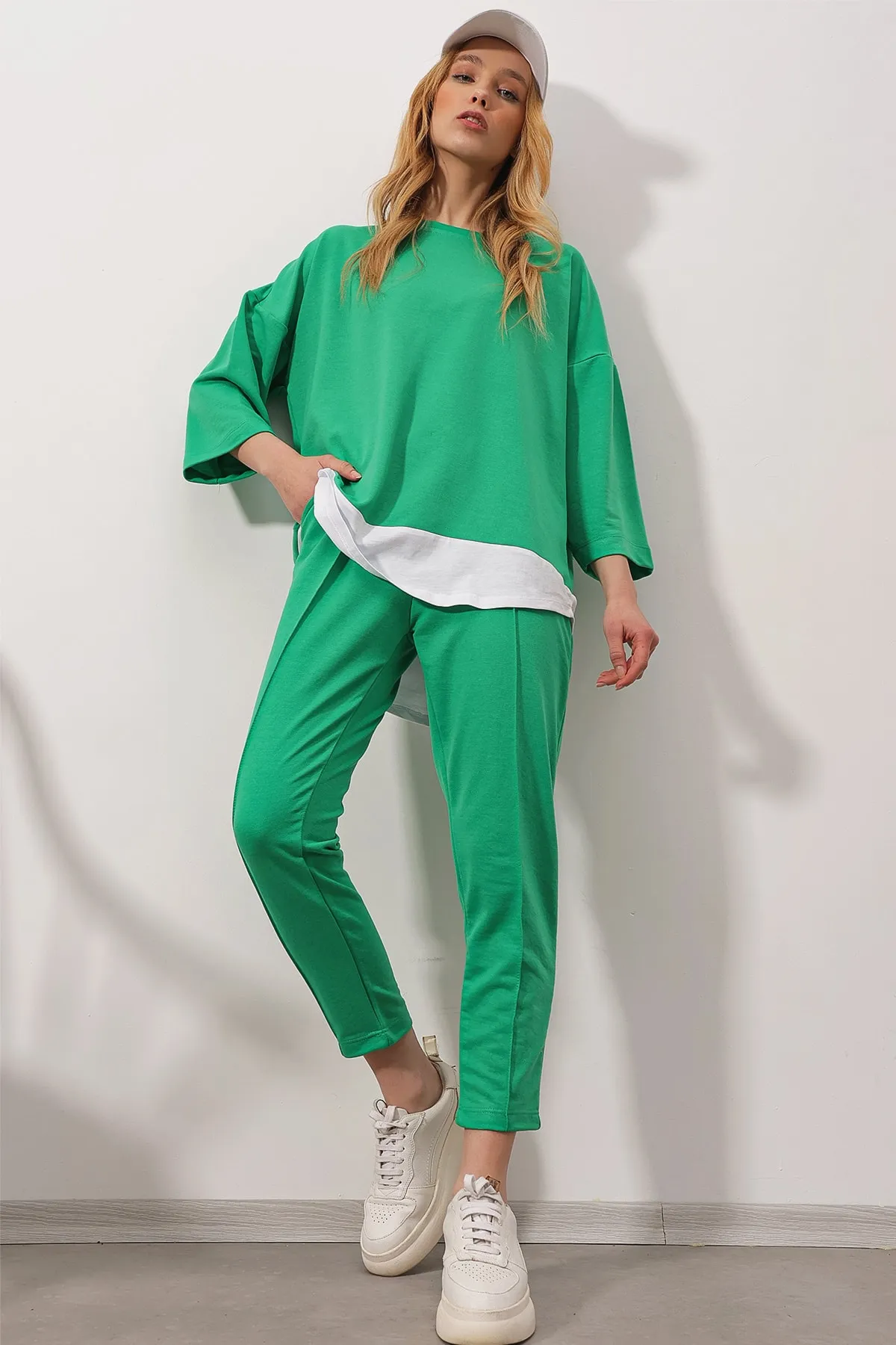 Trend Alaçatı Stili  Zweiteiler - Grün - Regular Fit