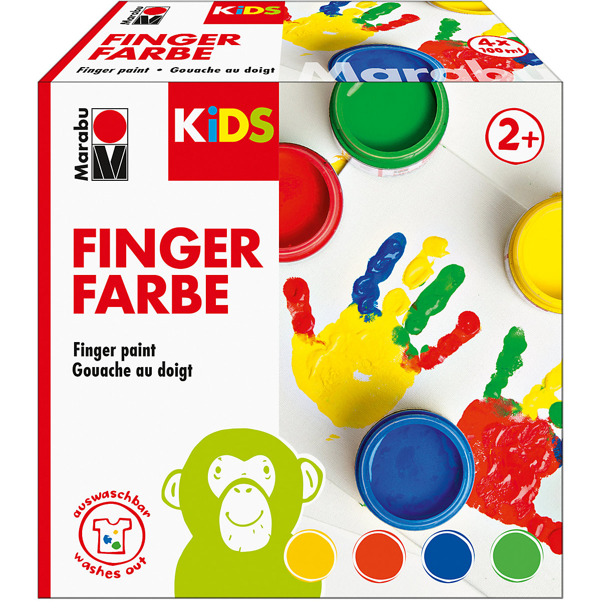 KIDS Fingerfarbe, 4 x 100 ml