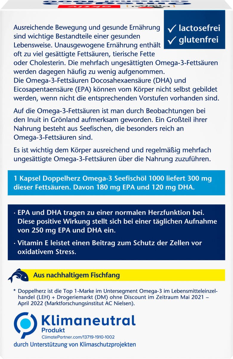 Omega-3 Seefischöl 1000 Kapseln 80 St., 107,8 g