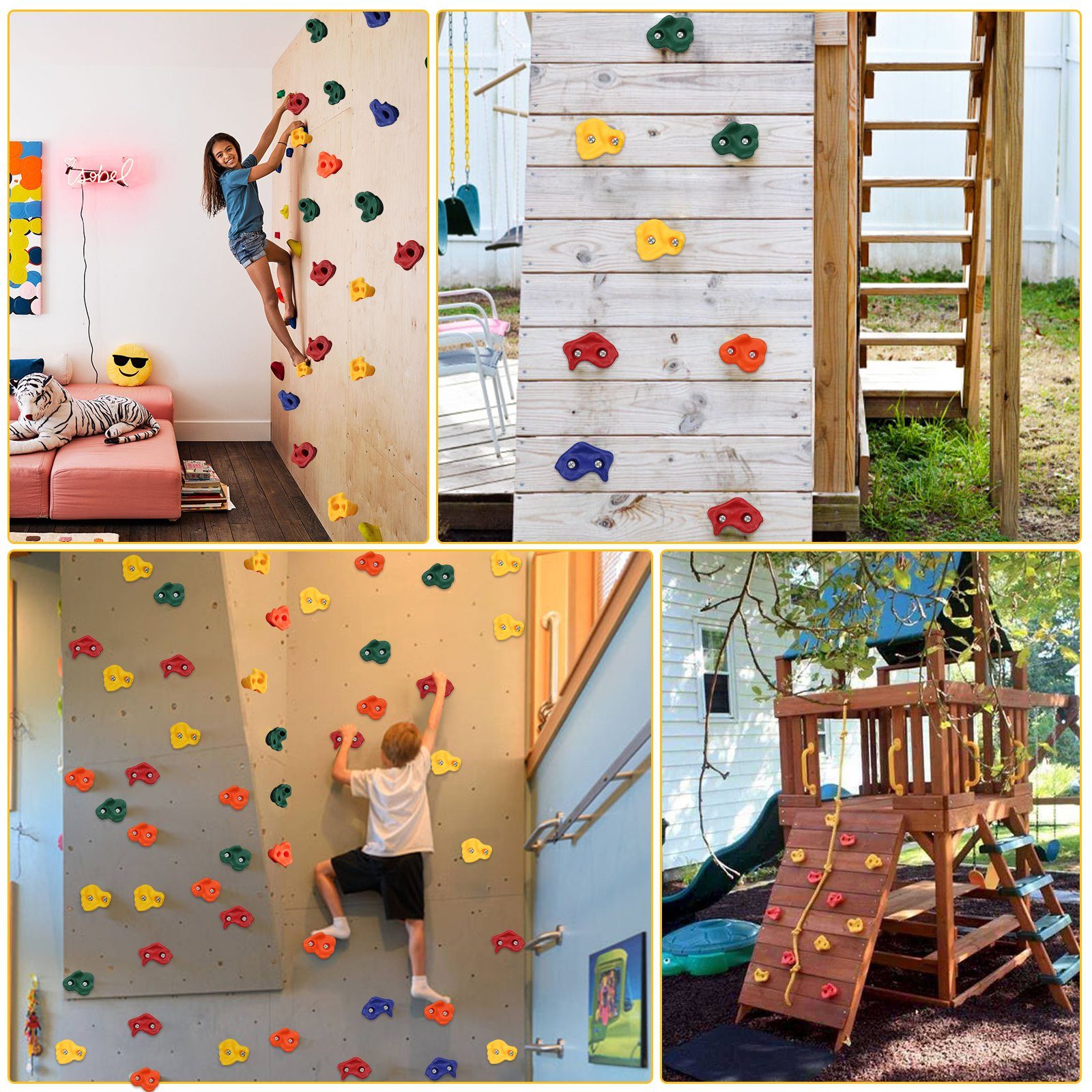 Gimisgu Klettergriff Klettergriffe für Spielturm Kletterwand Klettersteine Boulderwand (10-St)