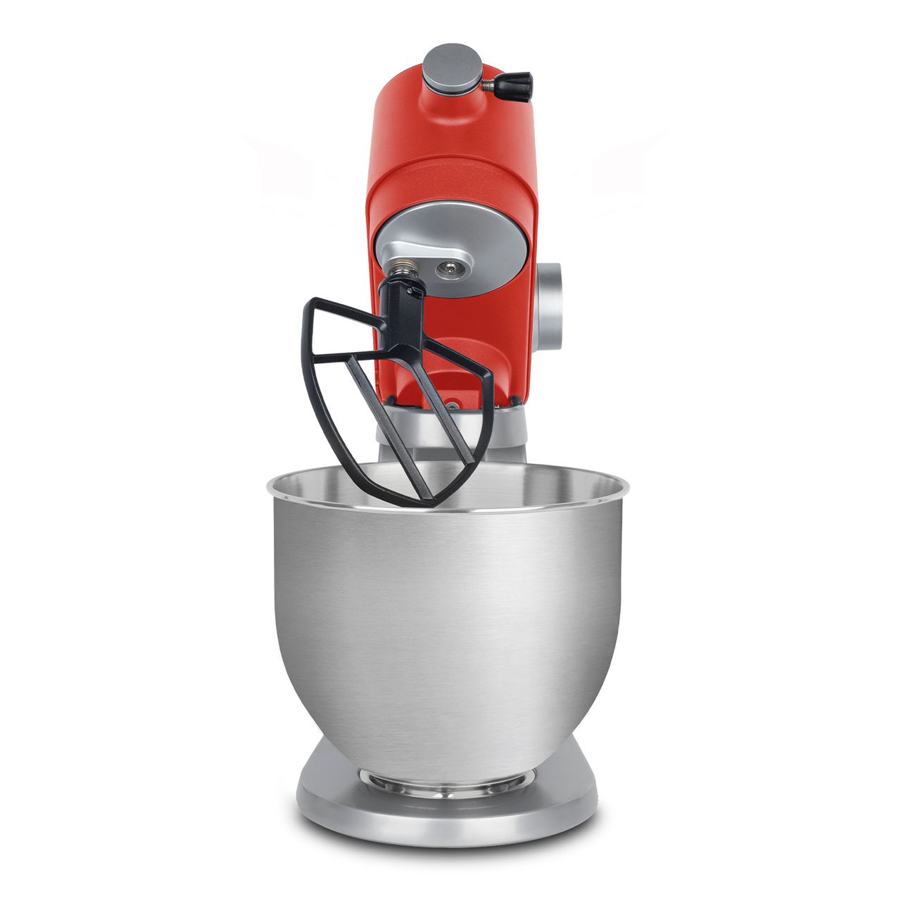 H.Koenig KM124 Küchenmaschine, professionell, multifunktionell, 5 l, Edelstahl, Mattrot, leistungsstark 800 W, Knetmaschine, 8 Geschwindigkeitsstufen
