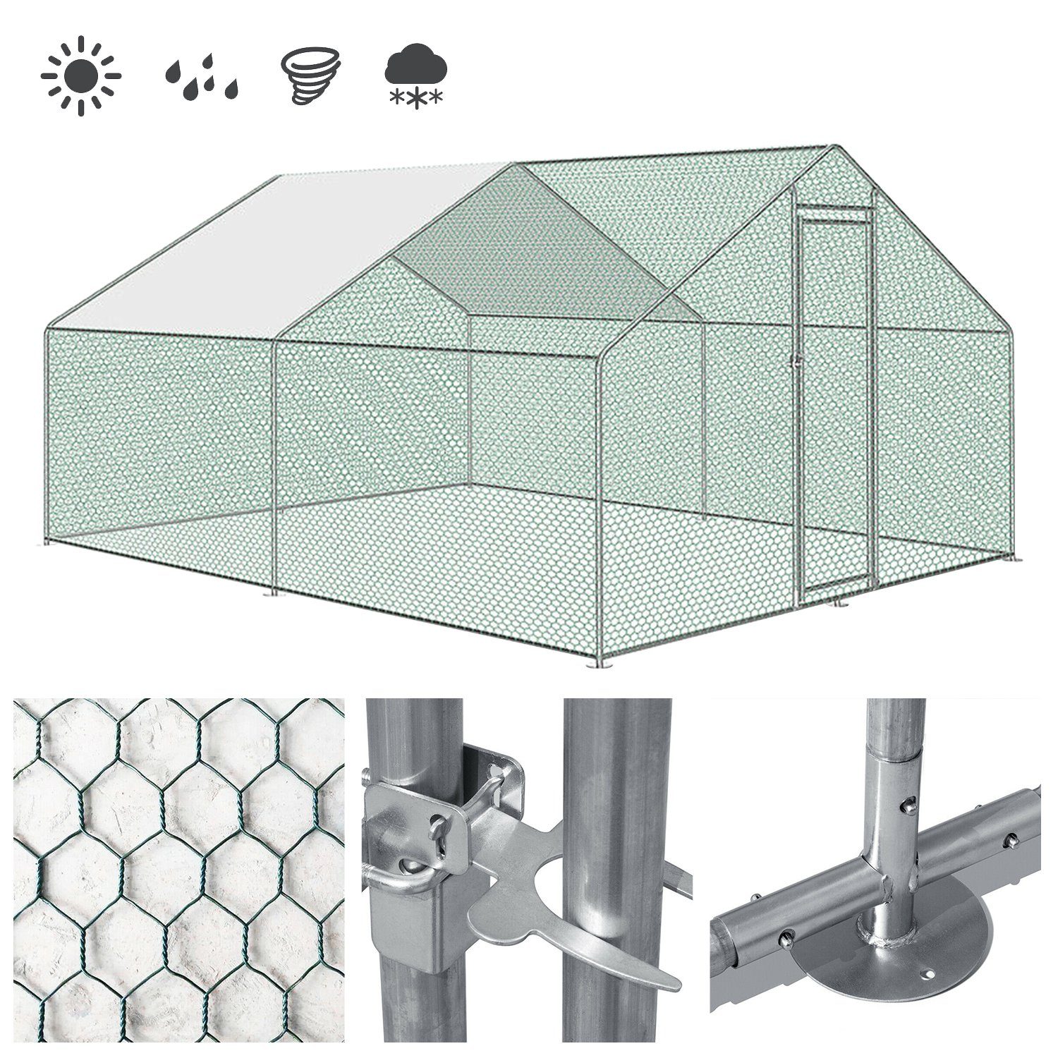 Gimisgu Hühnerstall Hühnerstall Freigehege Freilaufgehege Sonnenschutz Hühnerhaus