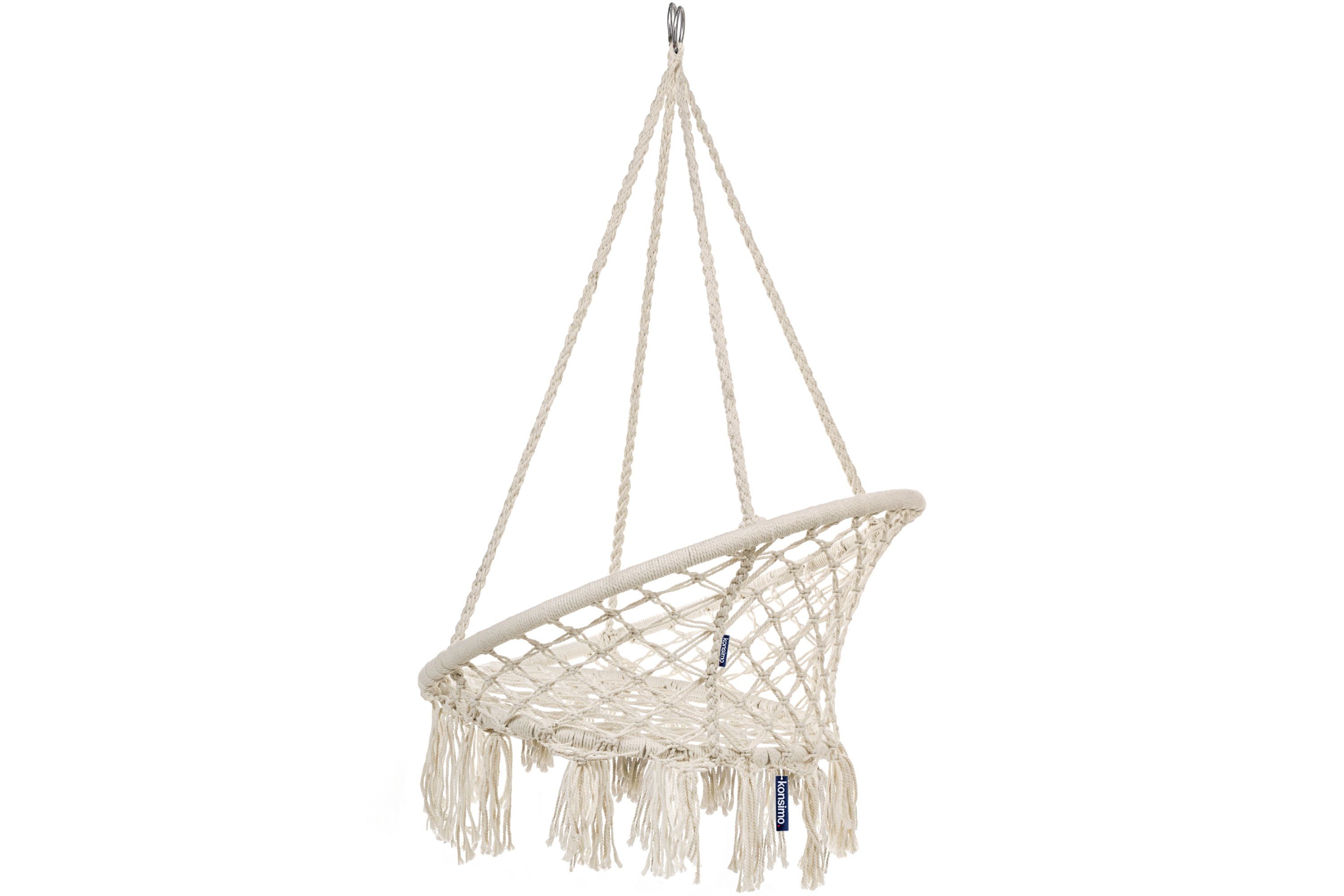 Konsimo Hängesessel WARDI Hängestuhl Hängesitz Hängeschaukel (1-St), Boho-Stil
