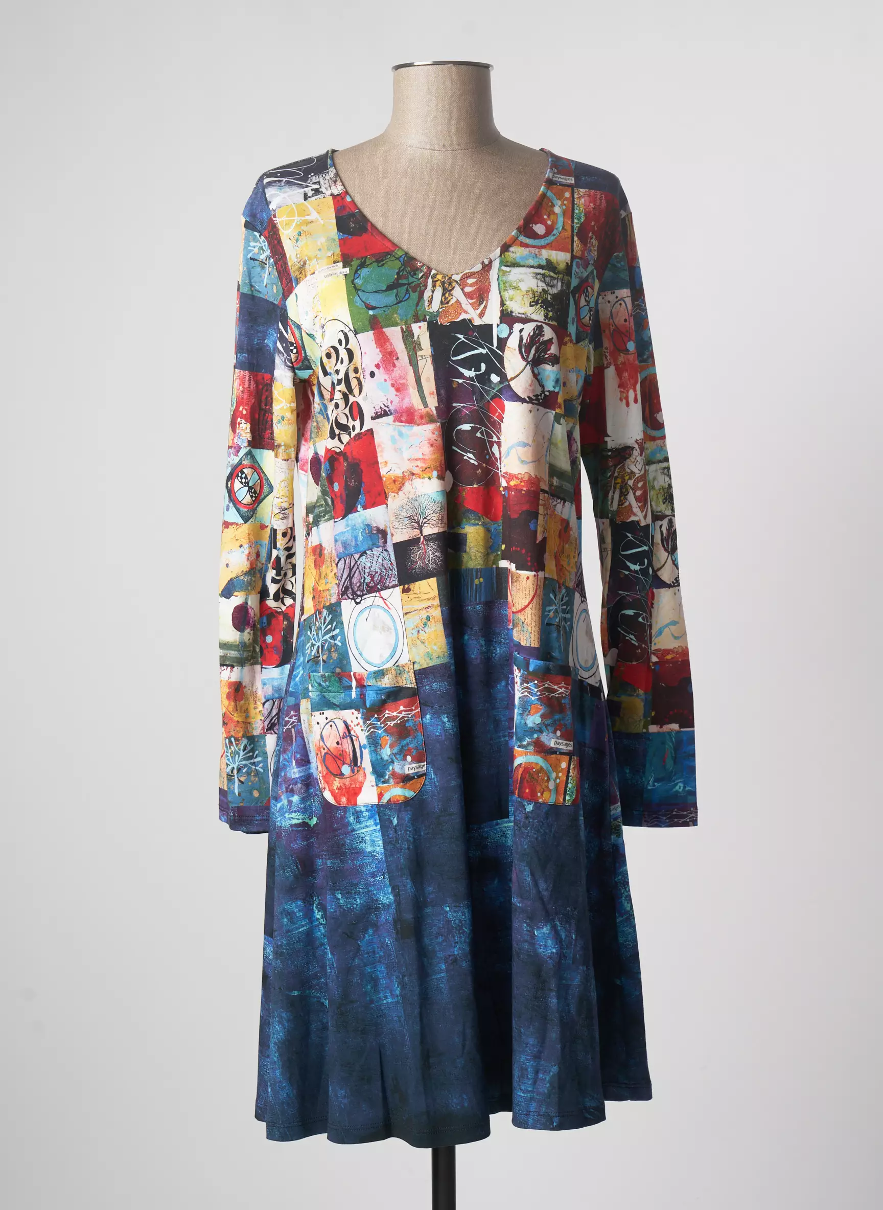 Aventures Des Toiles Robes Mi Longues Femme couleur bleu