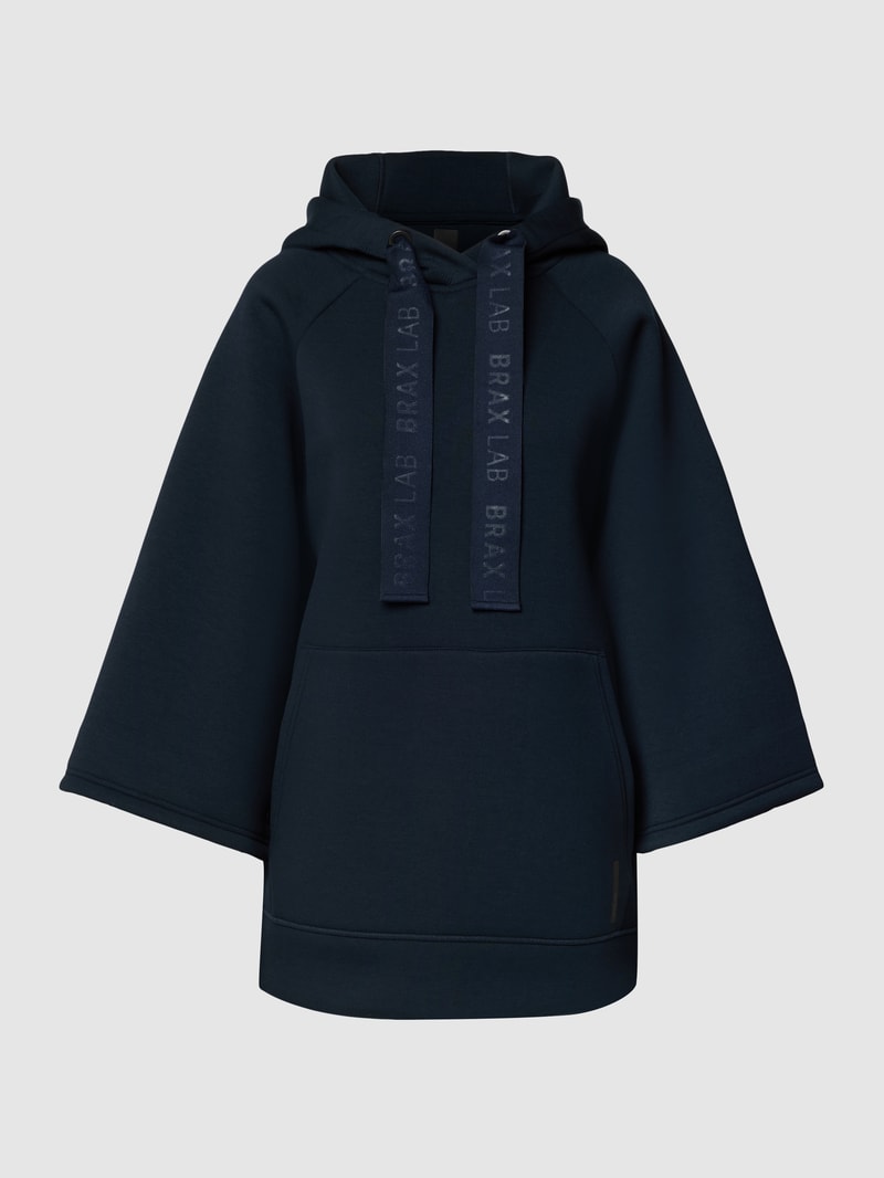 Hoodie mit Kimonoärmel Modell 'Fayne' in marineblau