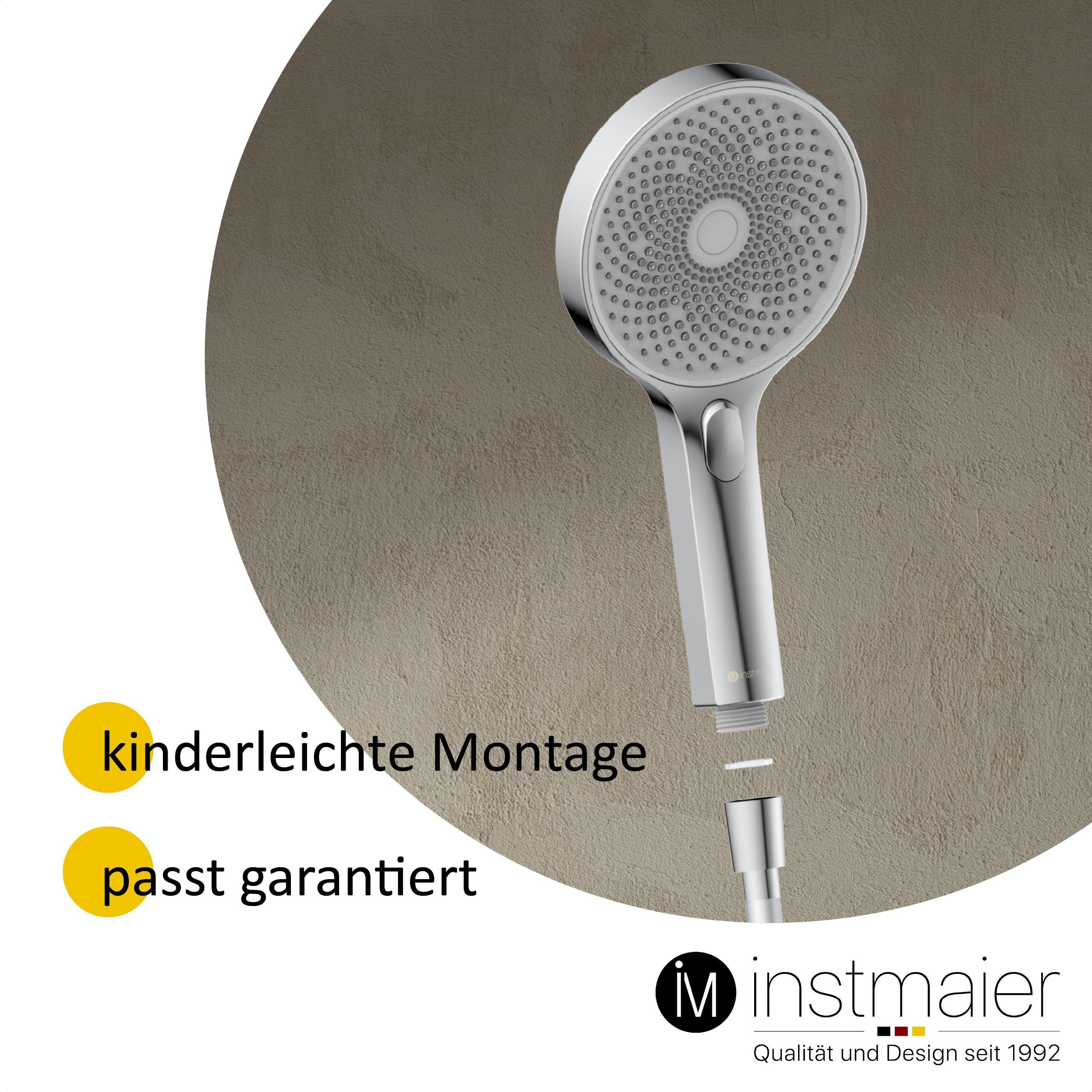 instmaier Handbrause H1, Duschbrause mit einzigartigem Strahlbild, Wassersparend