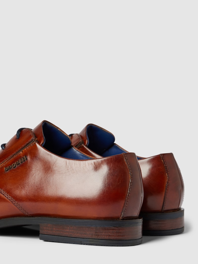 Derby-Schuhe aus echtem Leder Modell 'GAPO' in cognac