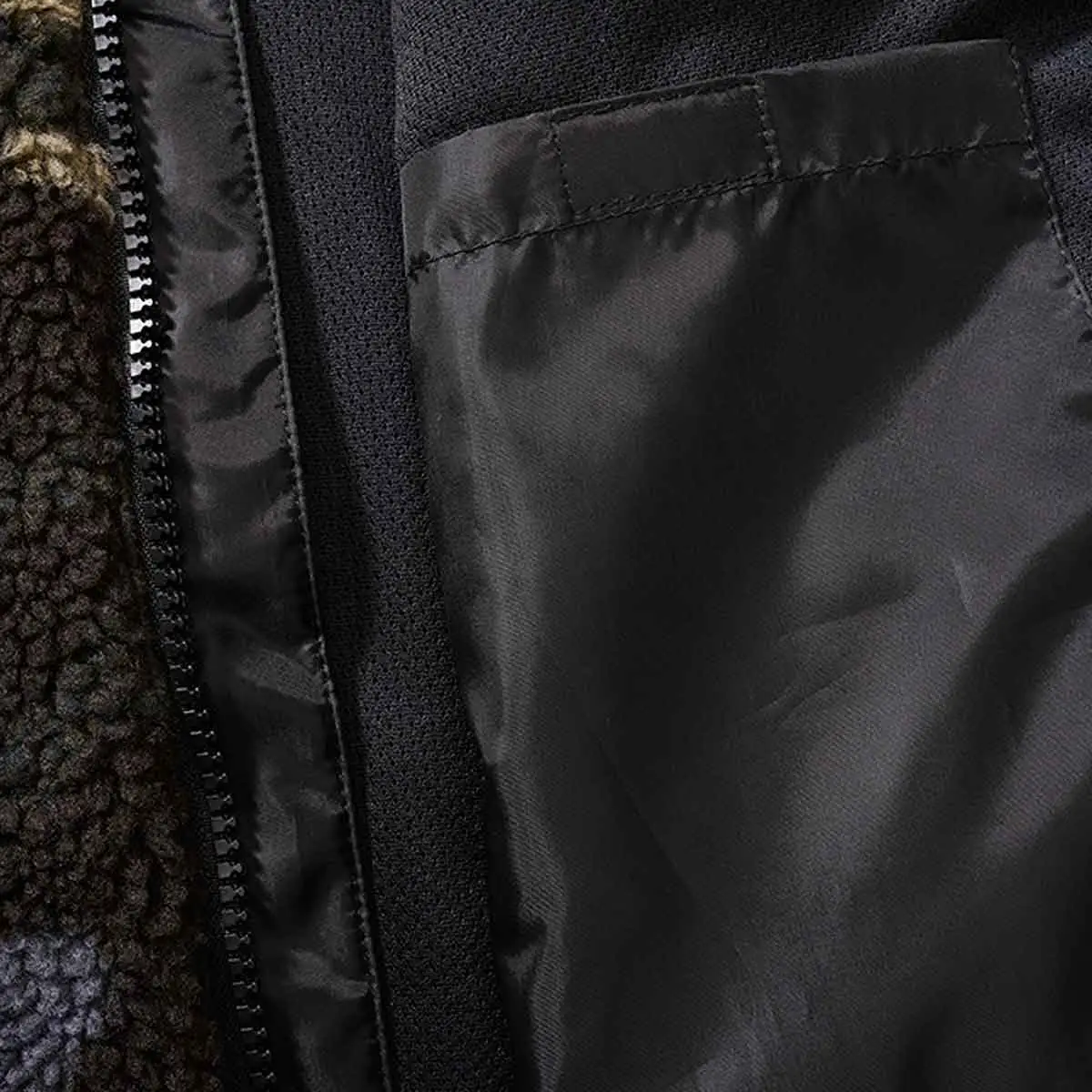 Teddyfleecce Weste darkcamo