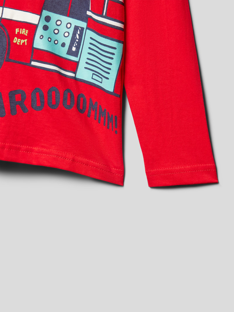 Longsleeve mit Motiv-Print in rot