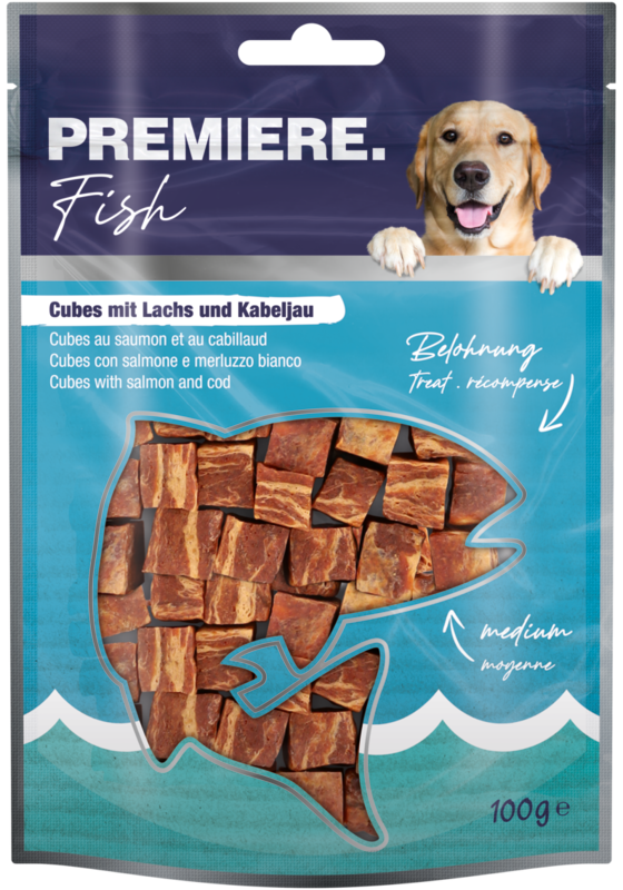 PREMIERE Snacks PREMIERE Snack It Cubes mit Lachs & Kabeljau 100g