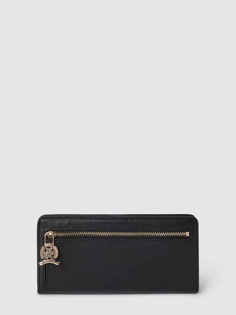Portemonnaie mit Label-Details Modell 'CHIC' in schwarz