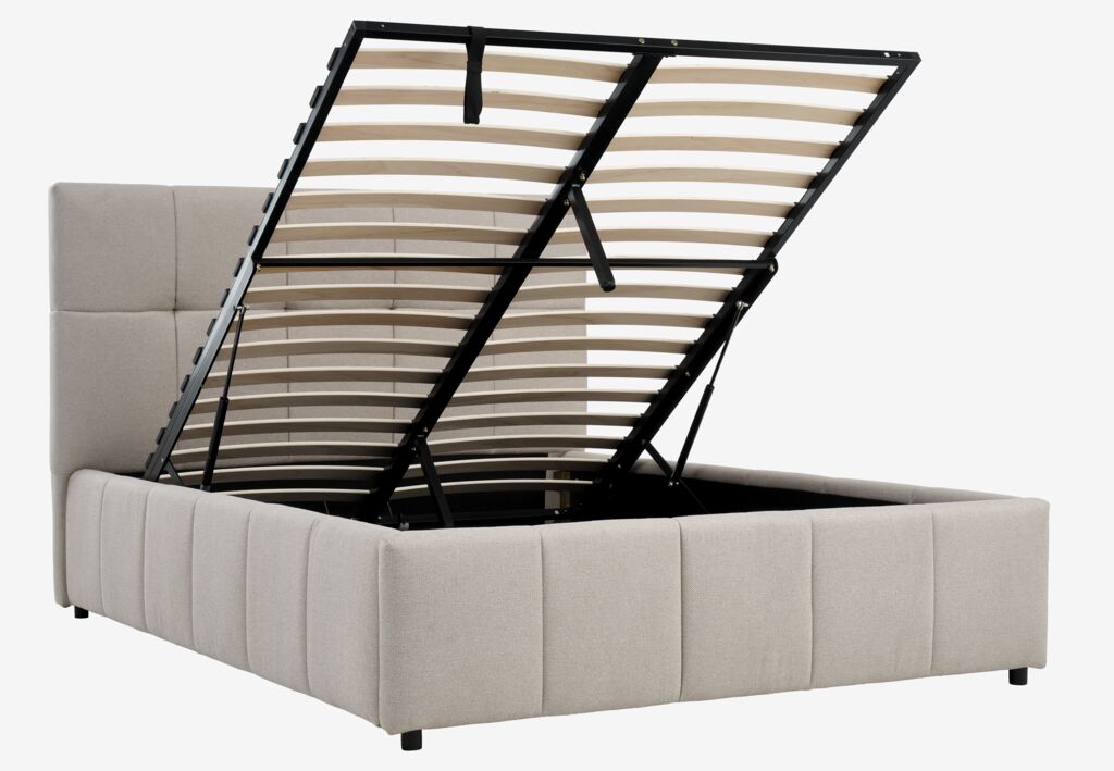 VEMMELEV VEMMELEV bed frame 150x200cm beige fabric