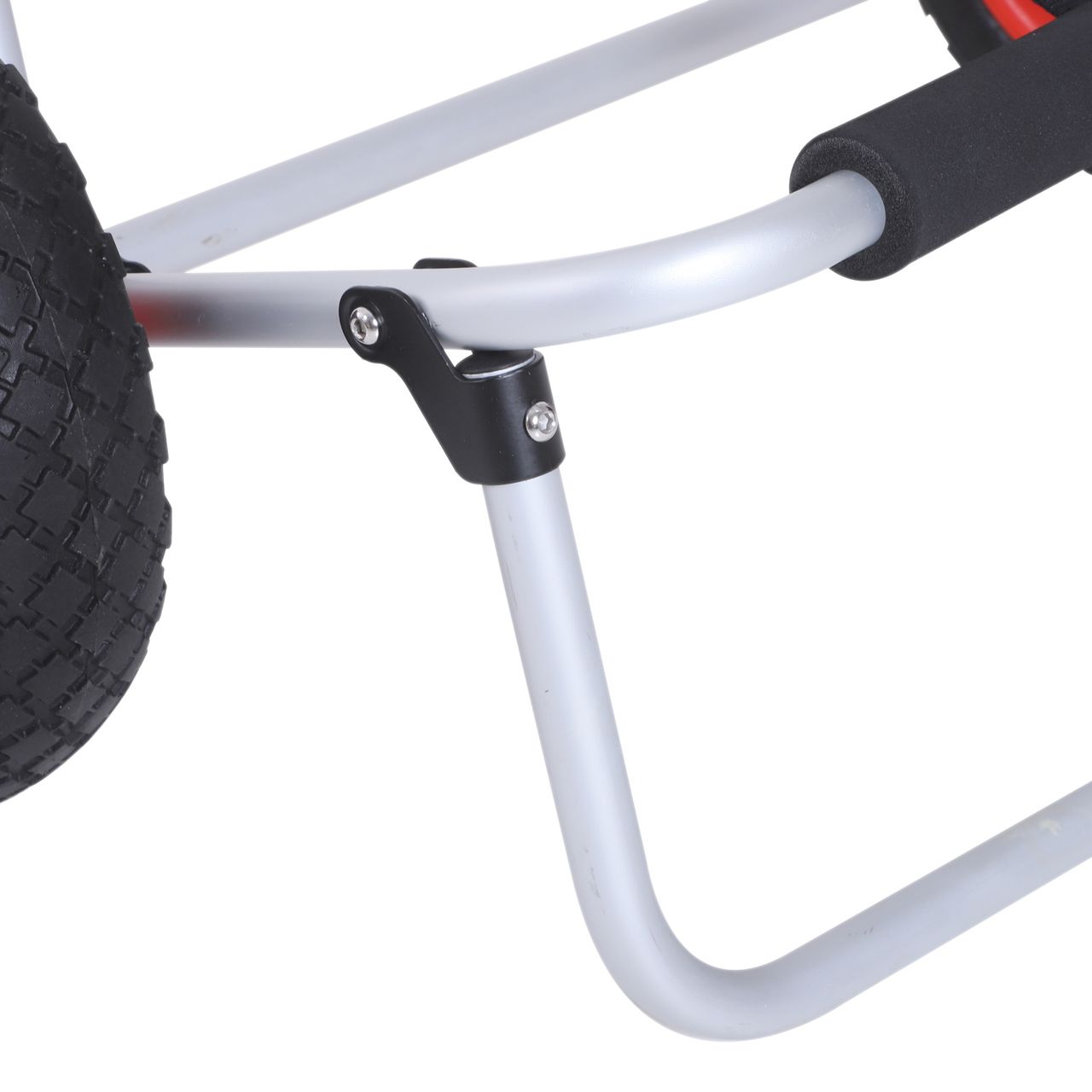 HOMCOM Kanuwagen Kajakwagen Surfwagen klappbar mit Gurt PU-Räder Alu bis 90 kg