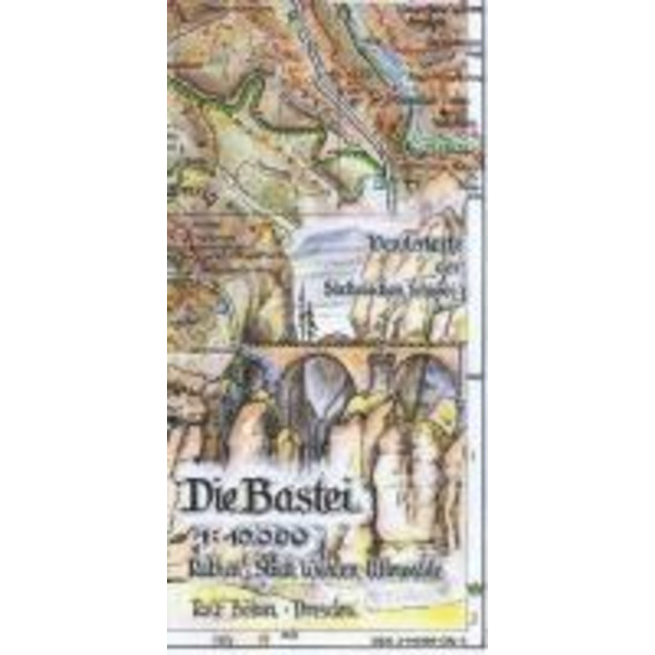 Die Bastei 1 : 10 000 - Wanderkarte