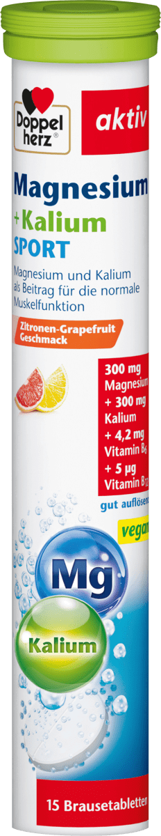 Magnesium Kalium Sport Brausetabletten (15 Stück), 99 g